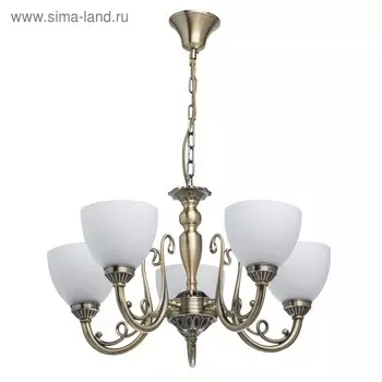 Люстра подвесная "Ариадна" 5x60W E27 античная бронза 60x60x99см