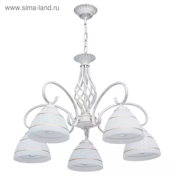 Люстра подвесная "Ариадна" 5x60W E27 белый 60x60x75см