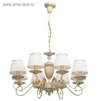 Люстра подвесная "Ариадна" 8x40W E14 слоновая кость 70x70x113см