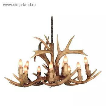 Люстра подвесная "Астрид" E14, 10x60W рога 100x100x120см