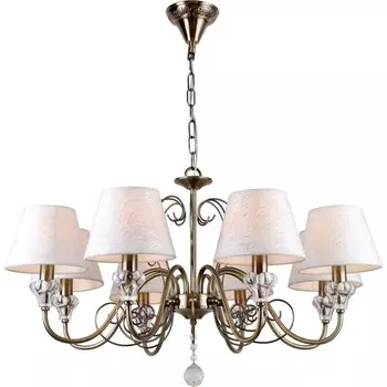 Люстра подвесная Axini 8xE14 40Вт, размер 77x77x98 см, цвет античная бронза