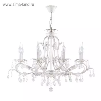 Люстра подвесная Dezi 8x60W E14 белое золото 82x82x61,5см