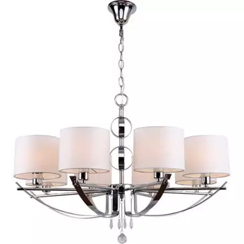 Люстра подвесная Dora 8xE14 40Вт, размер 75x75x73-102 см, цвет хром