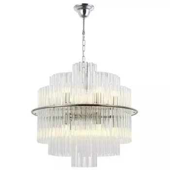 Люстра подвесная Eclipse 13xG9 LED 5Вт, размер 50x50x63-150 см, цвет никель