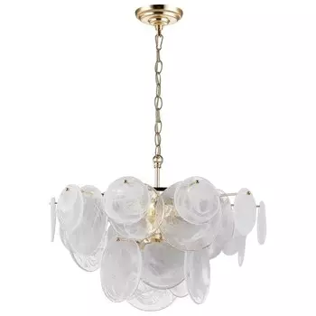 Люстра подвесная Elegantly 8xE14 40Вт, размер 60x60x50-100 см, цвет золото