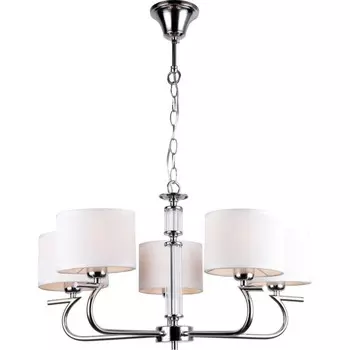 Люстра подвесная Ellada 5xE14 40Вт, размер 62x62x64-90 см, цвет хром
