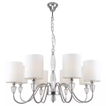 Люстра подвесная Estetio 8xE14 40Вт, размер 80x80x70-106 см, цвет хром