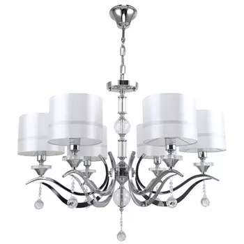 Люстра подвесная Flippe 6xE14 40Вт, размер 72x72x53-110 см, цвет хром