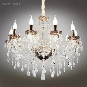 Люстра подвесная Gadoni 10x40Вт E14 Золото 75x75x55см