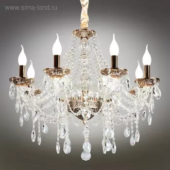 Люстра подвесная Gadoni 8x40Вт E14, Золото 65x65x55 см