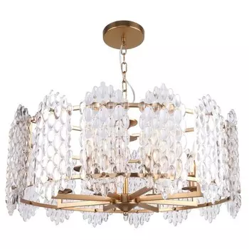 Люстра подвесная Glazgo 8xE14 40Вт, размер 71x71x40-71 см, цвет бронза