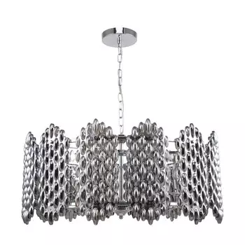 Люстра подвесная Glazgo 8xE14 40Вт, размер 71x71x40-71 см, цвет хром