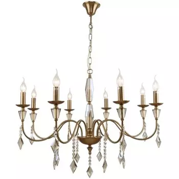 Люстра подвесная Grace 8xE14 40Вт, размер 86x86x88-174 см, цвет бронза
