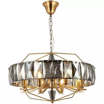 Люстра подвесная хрустальная Avenue 8xE14 40Вт, размер 62x62x63-152 см, цвет бронза