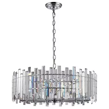 Люстра подвесная хрустальная Feeriya 12xE14 40Вт, размер 80x80x42,5-97 см, цвет хром