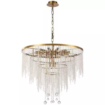 Люстра подвесная хрустальная Smira 18xE14 40Вт, размер 80x80x84-130 см, цвет бронза
