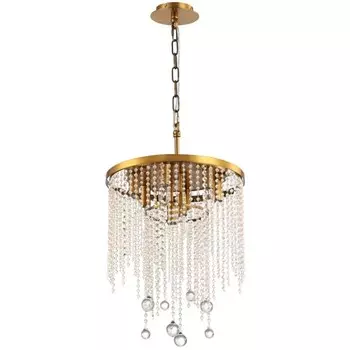 Люстра подвесная хрустальная Smira 8xE14 40Вт, размер 40x40x64-100 см, цвет бронза