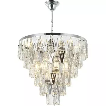 Люстра подвесная хрустальная Vaviani 13xE14 40Вт, размер 60x60x63-150 см, цвет хром