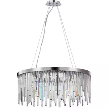 Люстра подвесная хрустальная Venecia 12xE14 40Вт, размер 80x80x45-110 см, цвет хром