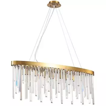 Люстра подвесная хрустальная Venecia 6xE14 40Вт, размер 90x20x45-100 см, цвет бронза