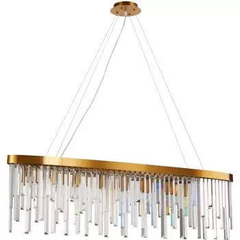 Люстра подвесная хрустальная Venecia 8xE14 40Вт, размер 120x25x45-110 см, цвет бронза