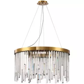 Люстра подвесная хрустальная Venecia 8xE14 40Вт, размер 60x60x45-92 см, цвет бронза