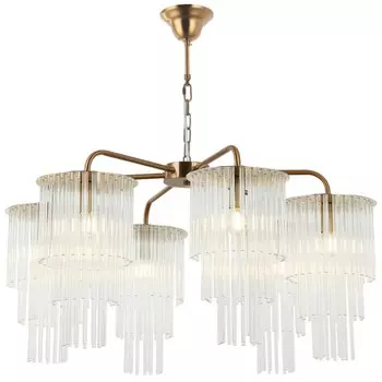 Люстра подвесная Imposio 6xE14 40Вт, размер 80x80x61-150 см, цвет бронза