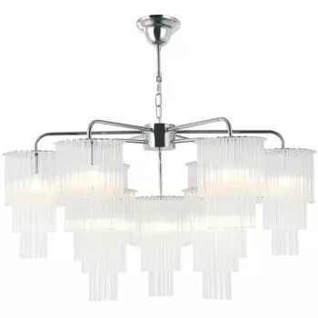 Люстра подвесная Imposio 9xE14 40Вт, размер 100x100x69,5-150 см, цвет хром