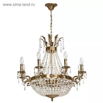 Люстра подвесная "Изабелла" 11x60W E14 бронза 68x68x125см