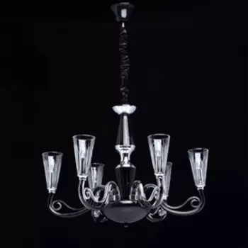 Люстра подвесная "Элла" 6x60W E14 хром 72x72x192см