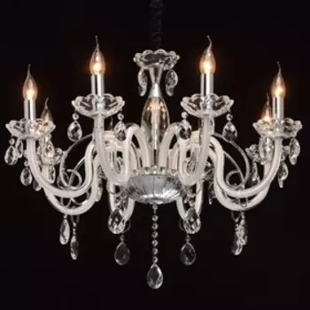 Люстра подвесная "Элла" 8x40W E14 хром 75x75x168см