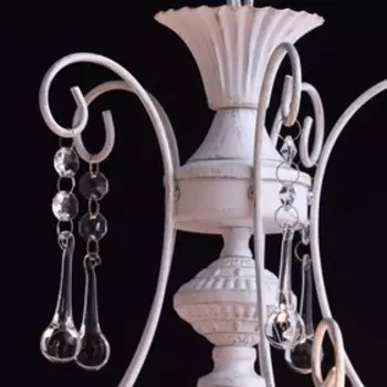 Люстра подвесная "Эллегия" 5x40W E14 белый 74x74x209см