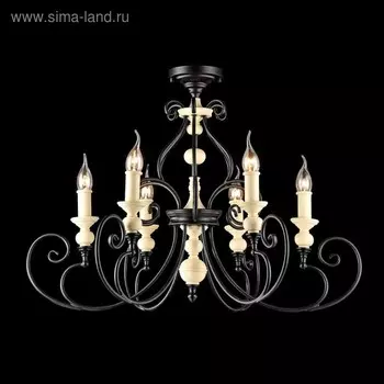 Люстра Maytoni H631-PL-06-B, 6хE14, 60Вт, 72х72х151 см, цвет чёрный