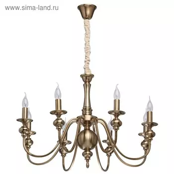 Люстра подвесная «Консуэло» 8x60W E14 латунь 84x84x142см