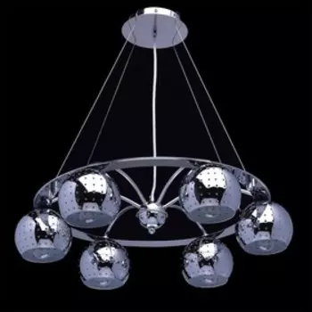 Люстра подвесная "Космос" 6x60W Е14 хром 55x55x145см