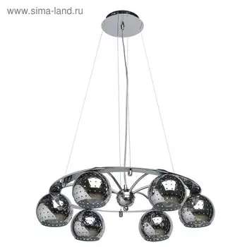 Люстра подвесная "Космос" 6x60W Е14 хром 55x55x145см