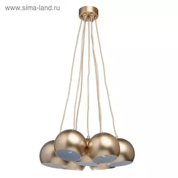 Люстра подвесная "Котбус" 7x40W E14 золото 45x45x218см