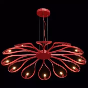 Люстра подвесная "Крайс" 12x40W G9 красный 84x84x226см