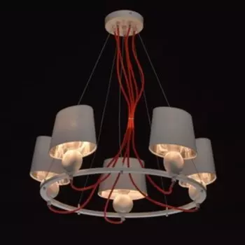 Люстра подвесная "Лацио" 5x40W E14 белый 60x60x64см