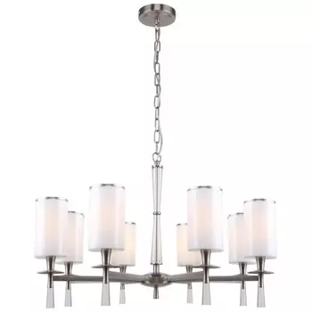 Люстра подвесная Leader 8xЕ14 40Вт, размер 80x80x64-99,5 см, цвет никель