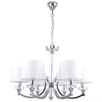 Люстра подвесная Lordi 6xE14 40Вт, размер 68,5x68,5x45-102 см, цвет хром