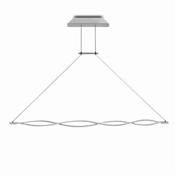 Люстра подвесная Mantra Sahara, LED, 3400Лм, 3000К, 1370х44х1165 мм, цвет серебристый