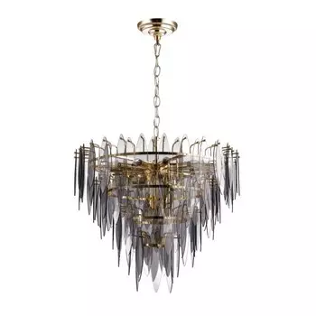 Люстра подвесная Merkel 18xE14 40Вт, размер 80x80x77-150 см, цвет золото