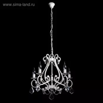 Люстра подвесная "Нимфа" 5x40W E14 белый 60x60x185см