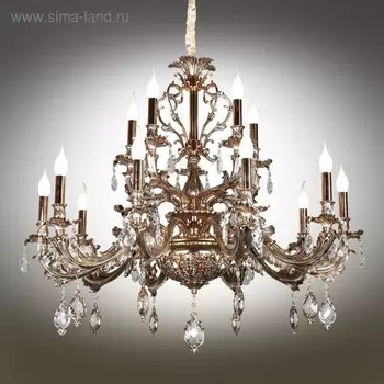 Люстра подвесная Nureci 18x40Вт E14 Золото 85x85x141см