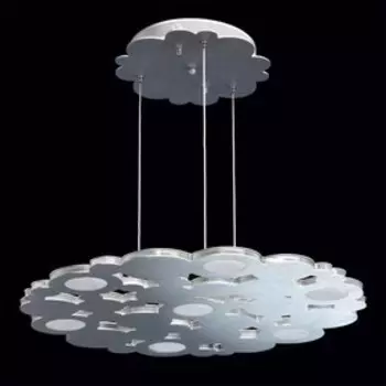 Люстра подвесная "Платлинг" 7x9W LED серебро 59x59x163см