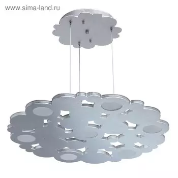 Люстра подвесная "Платлинг" 7x9W LED серебро 59x59x163см