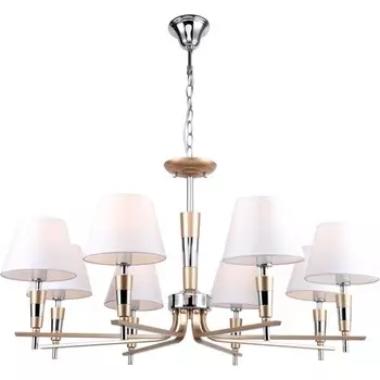 Люстра подвесная Prima 8xE14 40Вт, размер 87x87x93 см, цвет хром, бронза