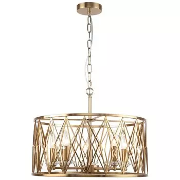 Люстра подвесная Rombik 5xЕ14 40Вт, размер 50x50x36-97 см, цвет бронза