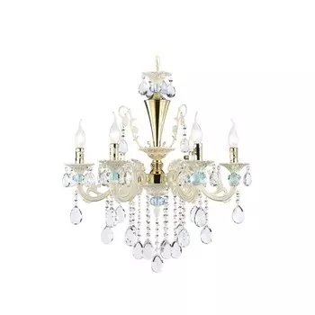 Люстра подвесная с хрусталём Ambrella light, Classic, TR4923, 6хE14, цвет золото, белый